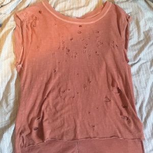Free people distressed top